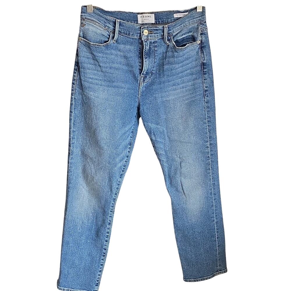 Frame Le High Straight Bixby Wash Denim Jeans Womens Size 29